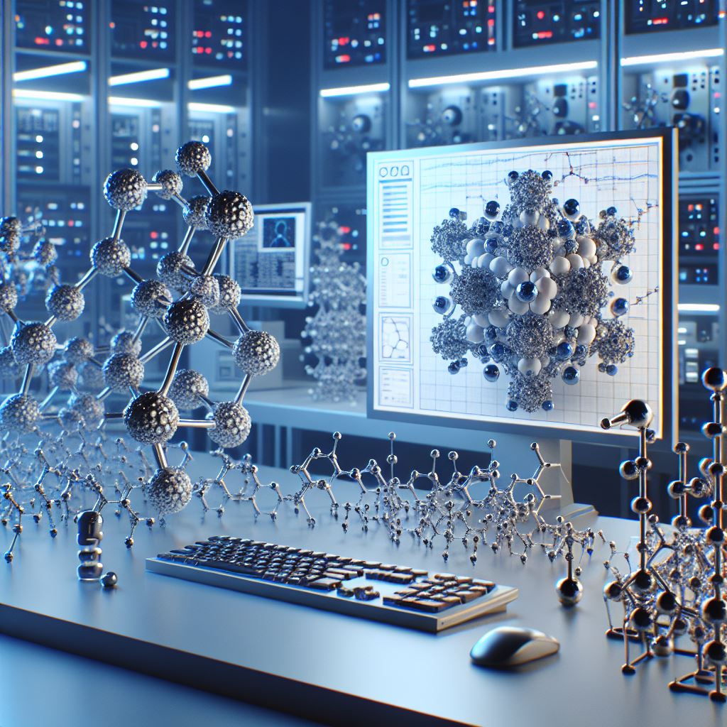 computational nanoscience stock photo